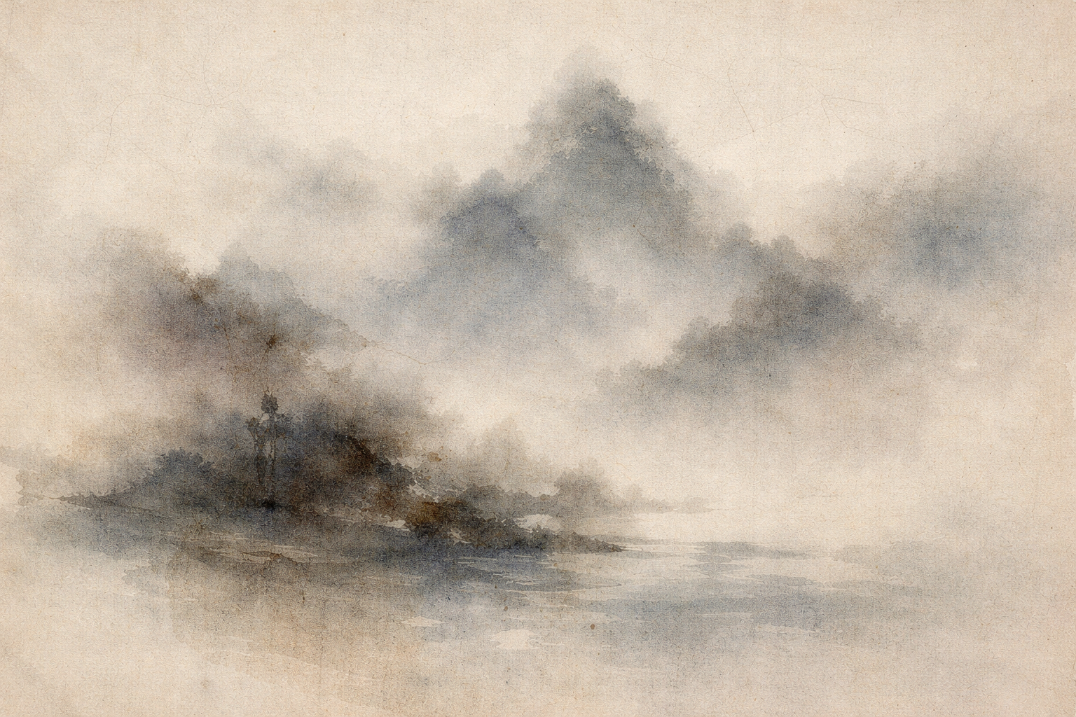 Lonely monument standing on a misty hill beside calm water, symbolizing Emperor Ashoka and the turning point when he helped spread Buddhism across his empire.